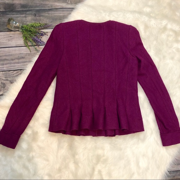 NEW Anthropologie Elevenses Raspberry Wool Jacket - Picture 8 of 8